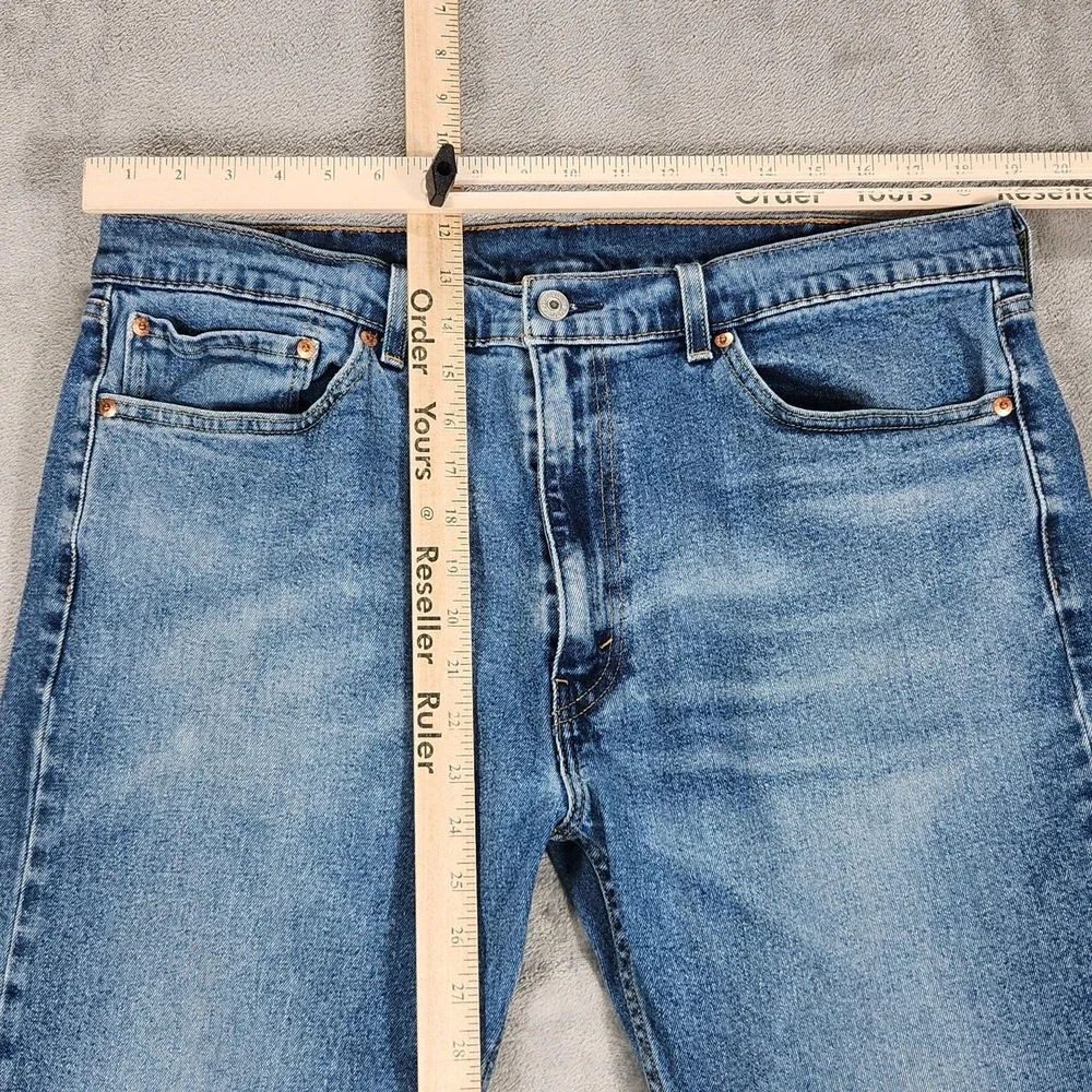 Levis 505 Jeans‎ Mens 38x29 Stone Wash Blue Regular Straight Stretch Denim Pants